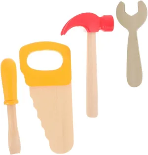 Play Tools for Boys for Birthday Parties and Creative Play VANZACK 4Pcs Wooden Hammer Realistic Simulation thoroughly discipline presence swirl slimy contagious Hammers with Screwdriver Saw for Educational Role 