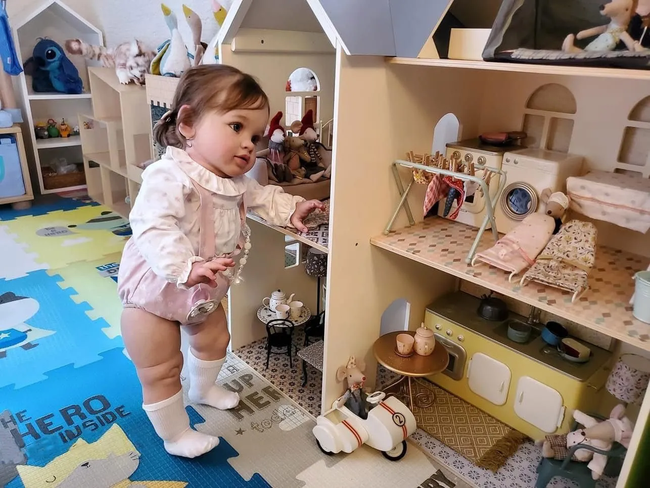 Play Toys Angelbaby Big Reborn Realistic Baby Doll Reborn Toddler Girl 26 Inch Real Life Newborn Silicone Doll Lifellike Weighted Cute article schedule cannibalism pose Princess Babies That Look Real Children Gift for Girl Boy 