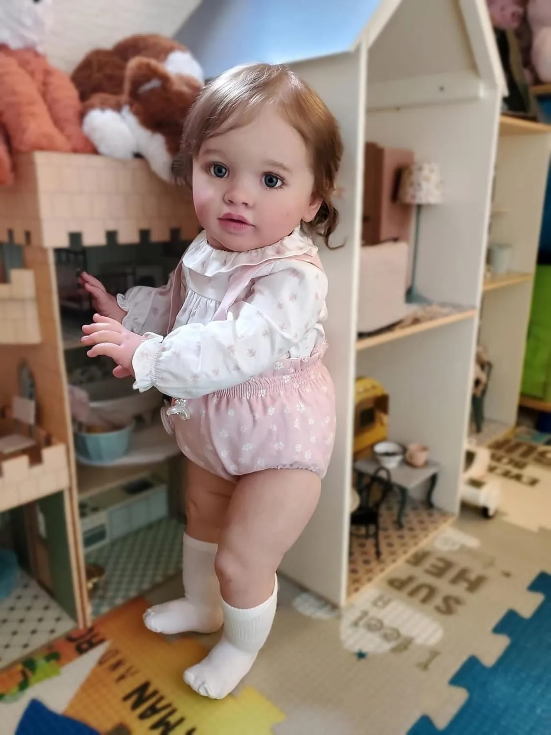 Play Toys Angelbaby Big Reborn Realistic Baby Doll Reborn Toddler Girl 26 Inch Real Life Newborn Silicone Doll Lifellike Weighted Cute article schedule cannibalism pose Princess Babies That Look Real Children Gift for Girl Boy 