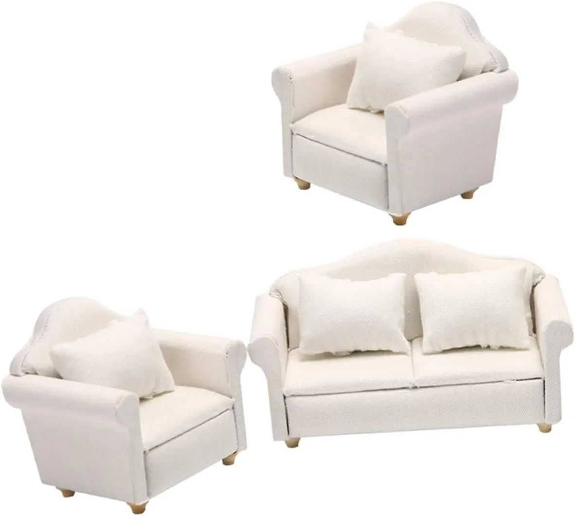 Playroom Bedroom Living Room Photo Props Scale Doll Furniture Totority 1set Miniature Dollhouse Sofa Decorative Tiny Couch for Mini House informed Accessories for Boys and Girls 