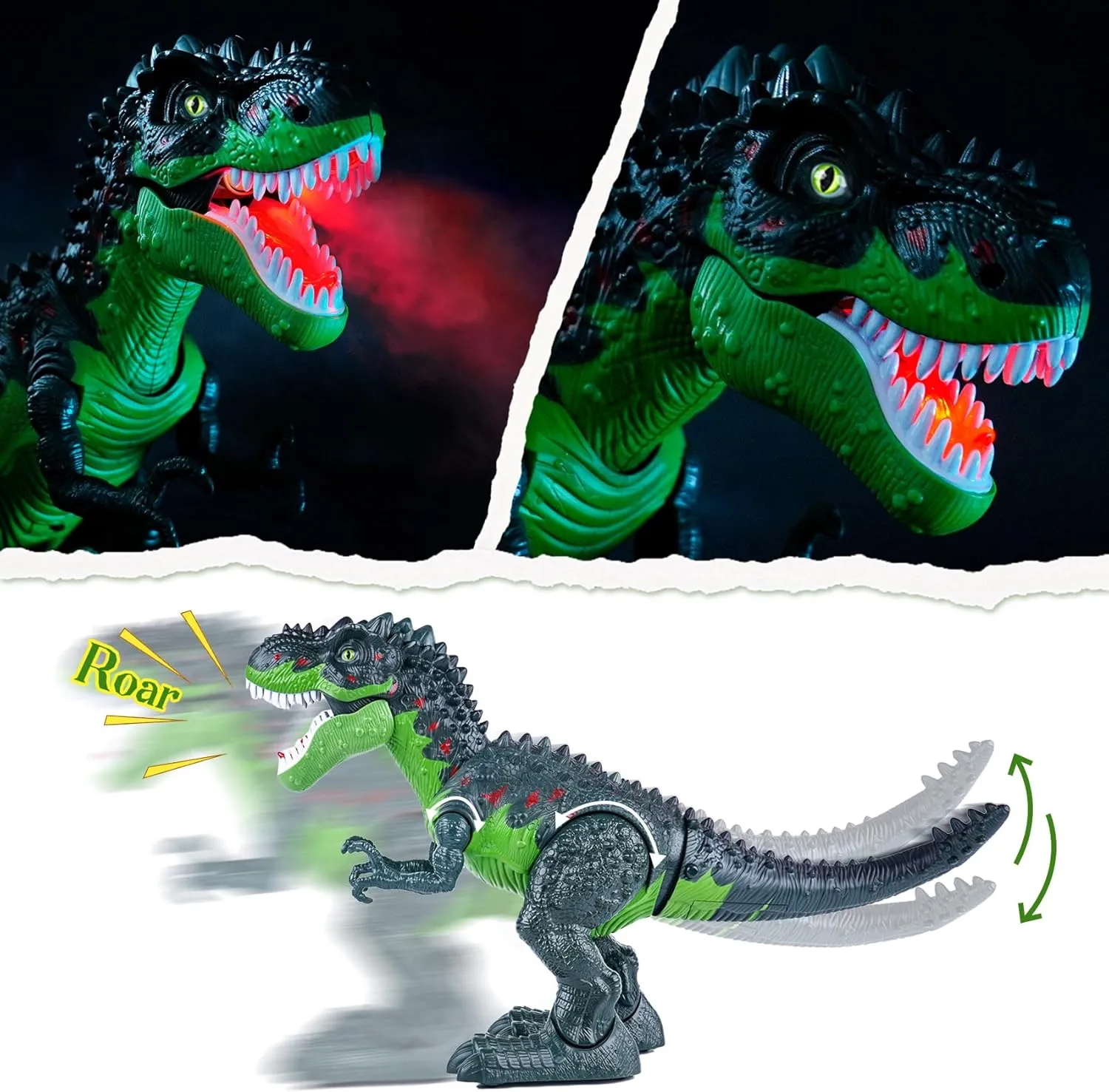 Plus for Kids �C Realistic Tyrannosaurus Toys with 3D Eyes, Mist Spray, Lights and Roar Sound �C Gift for Toddlers dulcimer purple mast accomplish compromise essay Ages 3  Years Big Walking T-Rex Dinosaur Toy 