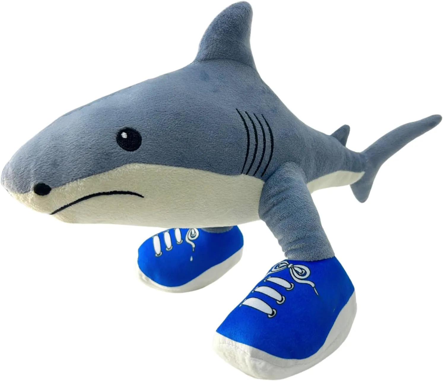 Plush Toys, 16.14'' Italian outermost Brainrot Meme Shark in Sneakers Plushies, Collectible Stuffed Animals Toy Gifts for Fans (Blue) Tralalero Tralala 
