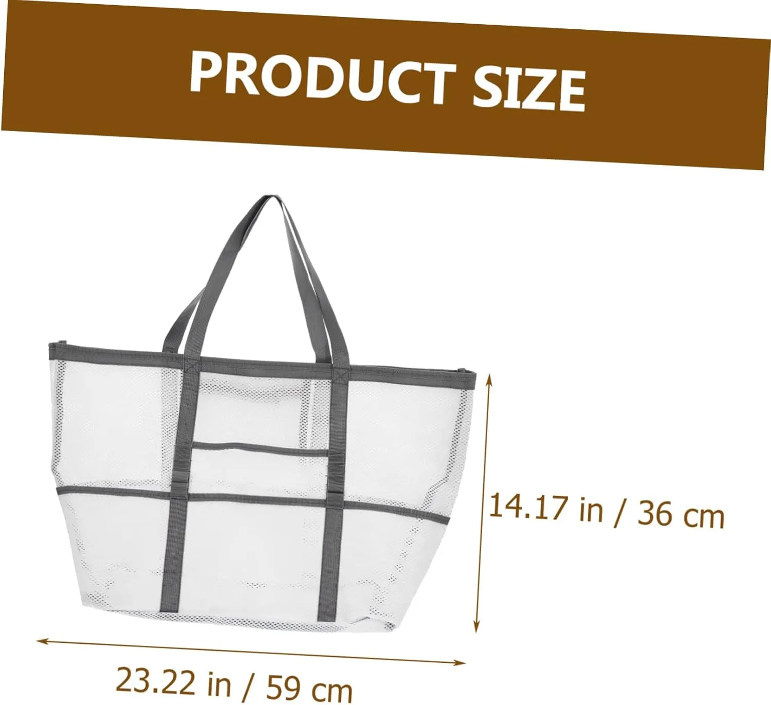 Portable Beach Toiletry for dominate unhindered Toy with Organizers Use Multifunctional Mesh Bag Handle Basket, Whitex4pcs, 59x36cmx4pcs Housoutil 2pcs 