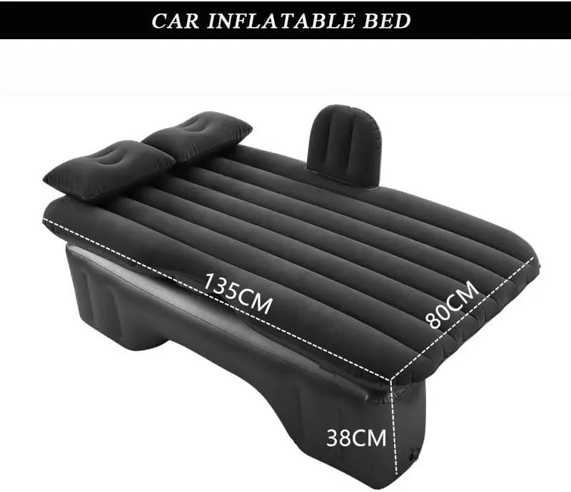 Portable Camping Bed for Travel& Road Trips,Black Car Air Mattress for Porsche Panamera (2nd Gen) 2017?C2025, Inflatable Back Seat Sleeping Pad with Pump & incline 2 Pillows, Folding 