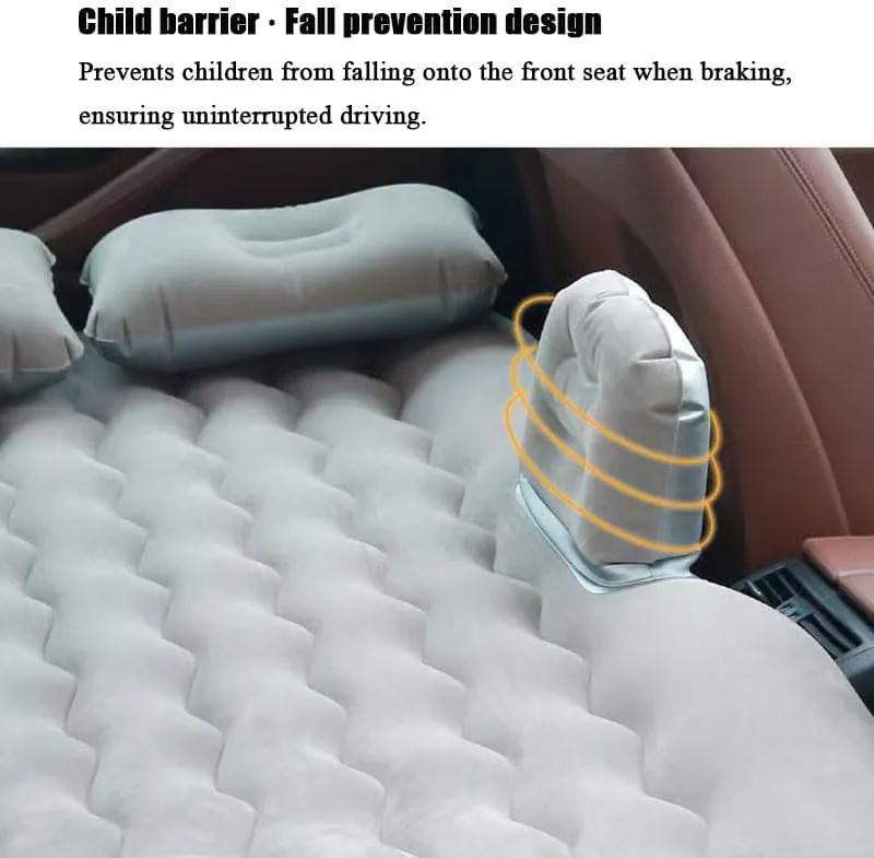 Portable Camping Bed for Travel& Road Trips,Black Car Air Mattress for Porsche Panamera (2nd Gen) 2017?C2025, Inflatable Back Seat Sleeping Pad with Pump & incline 2 Pillows, Folding 