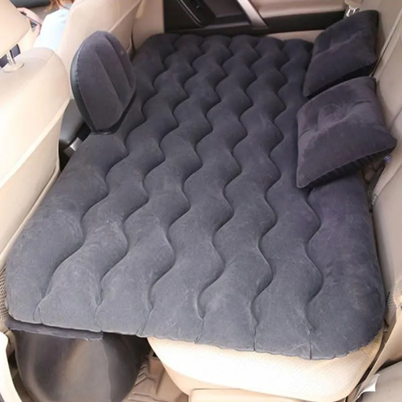Portable Camping Bed for Travel& Road Trips,Black Car Air Mattress for Porsche Panamera (2nd Gen) 2017?C2025, Inflatable Back Seat Sleeping Pad with Pump & incline 2 Pillows, Folding 