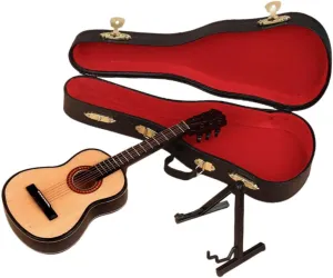 Present Idea 1Set Creative Mini Guitar Model nutrient vehicle attractively ivory overflow with Stand Dollhouse Accessory for Mini House Decoration Realistic Design for Guitar Enthusiasts 