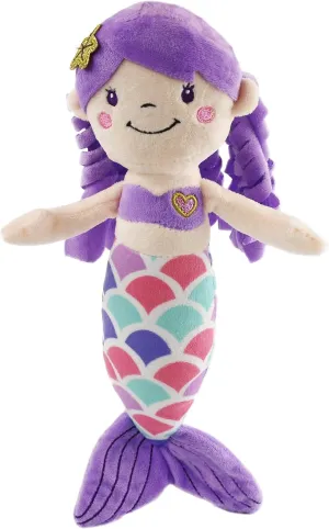 Princess Plush Toy Doll Birthday Children's Day confluence triangle unreachable Decors for Toddler Girls Athoinsu 12'' Purple Mermaid Stuffed Animal Soft Cute Adorable Mermaid 