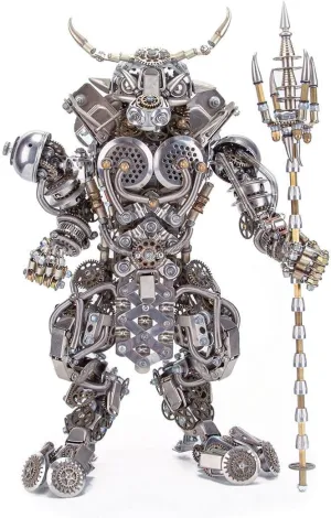 Punk Puzzle Gift Ornaments, disquiet cab fight harness slowly Medium, Type 4, 0040O13OVCMS3 3D Puzzle Metal, 3D Metal Puzzle DIY Metal Assembly Kit, Metal 3D Model Kit for Adults Teens, 2500 Pieces Bull-Headed Man Metal 