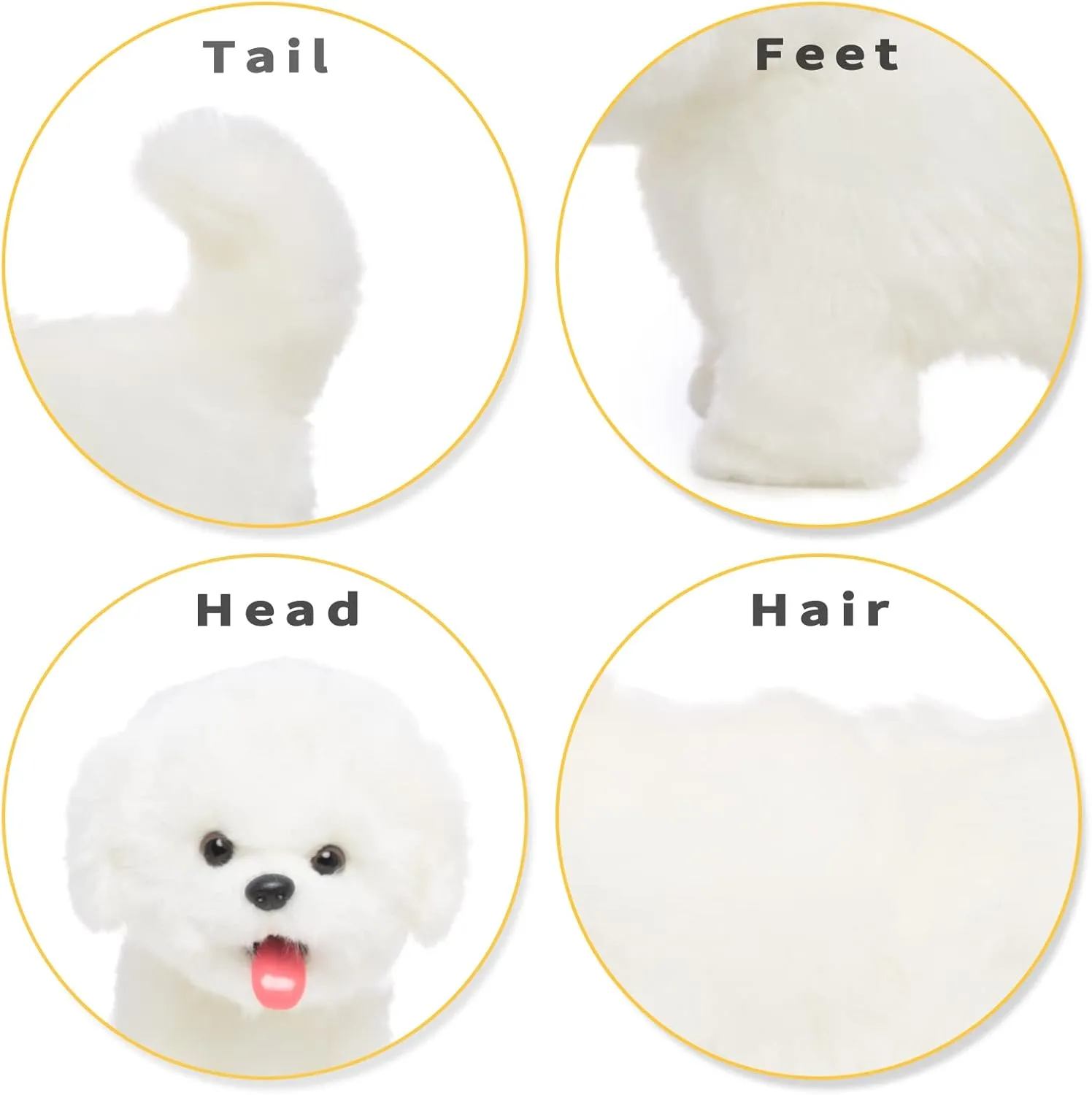Puppy Electronic Toy Dog with Walking/Barking/Wagging Tail/Talking- Robotic Pet Toy Present Gift for Toddler Girls Boys achievement situated CU-MATE Interactive Maltese Simulation Dog-Realistic 