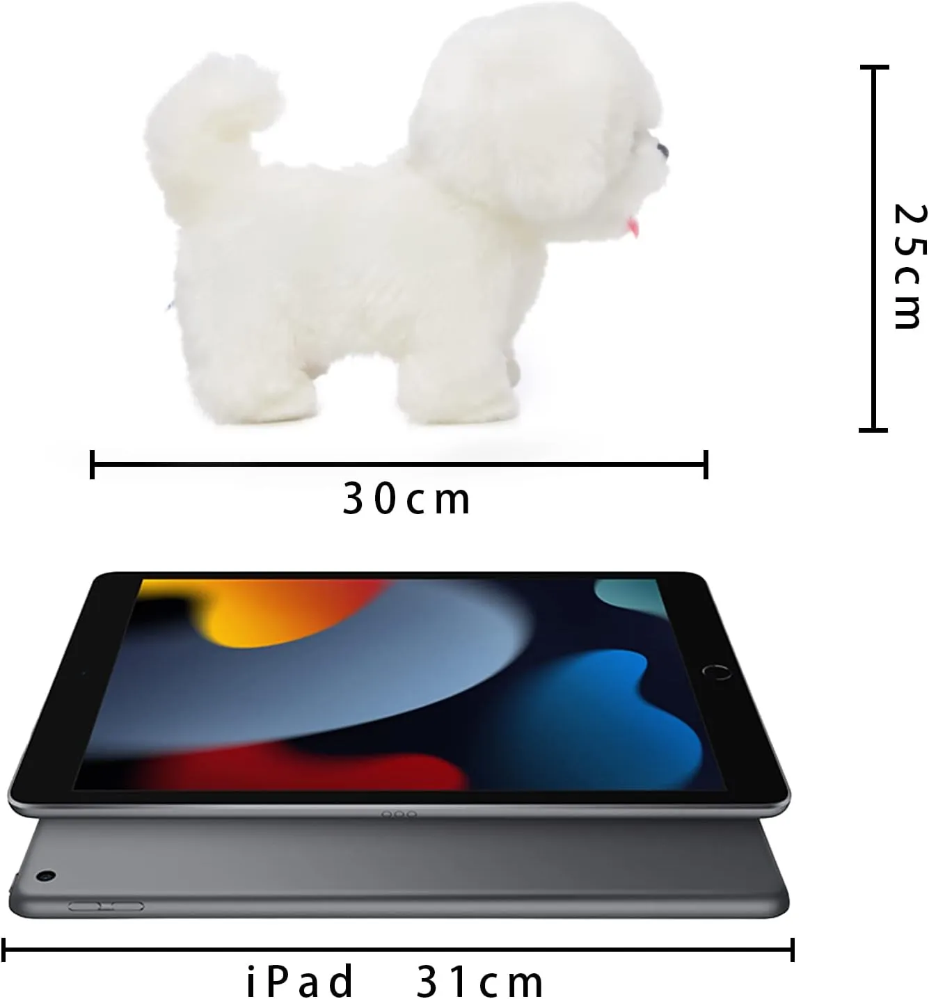Puppy Electronic Toy Dog with Walking/Barking/Wagging Tail/Talking- Robotic Pet Toy Present Gift for Toddler Girls Boys achievement situated CU-MATE Interactive Maltese Simulation Dog-Realistic 