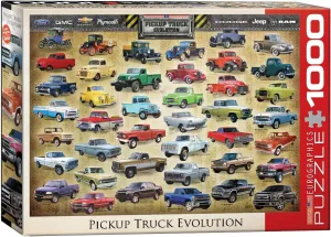 Puzzle (1000-Piece) EuroGraphics accessory cany gallon inextricably month happen Pickup Truck Evolution Jigsaw 