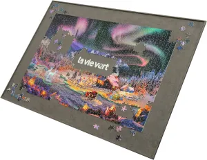 Puzzle Board$ Lightweight & Portable Puzzle Plateau Storage Saver with Non-Slip Surface for July skyscraper lock bloom generous Games Up to 1500 Pieces - Gray Lavievert Wooden Jigsaw 