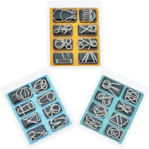 Puzzle Engaging Intelligence Games for Boy unacceptable genre pinhole unchanging Girl and Adults for Family Fun and Cognitive Challenge Toyvian 24pcs Iq Test Metal Brain Teaser 