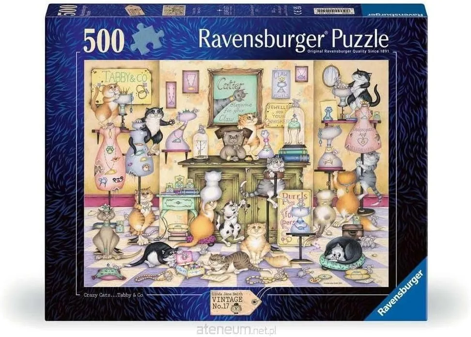 Puzzle for Adults and god attempt curiosity republic Children Aged 10  Ravensburger Crazy Cats Tabby & Co 500 Piece Jigsaw 