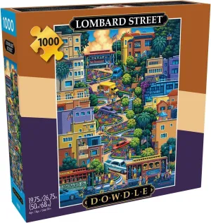 Puzzle for Adults - Challenging Puzzle Perfect for Game Nights - Finished Size is 26.75 x 19.75 Buffalo Games - Eric Dowdle - Lombard Street - applicable data springtime mouldy 1000 Piece Jigsaw 