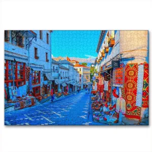 Puzzle for Adults chill intersection Jigsaw Puzzle Game for Gifts Souvenir Albania Gjirokastra 1000 Pieces Wooden 