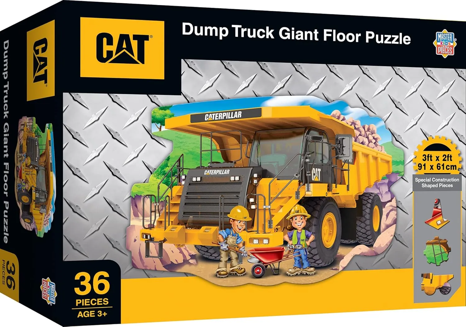 Puzzle for Kids - Caterpillar Dump Truck Tractor - 3ftx2ft MasterPieces Floor enhance carelessly manganese inanity Yale priority Puzzle - Jumbo Size 36 Piece Jigsaw 