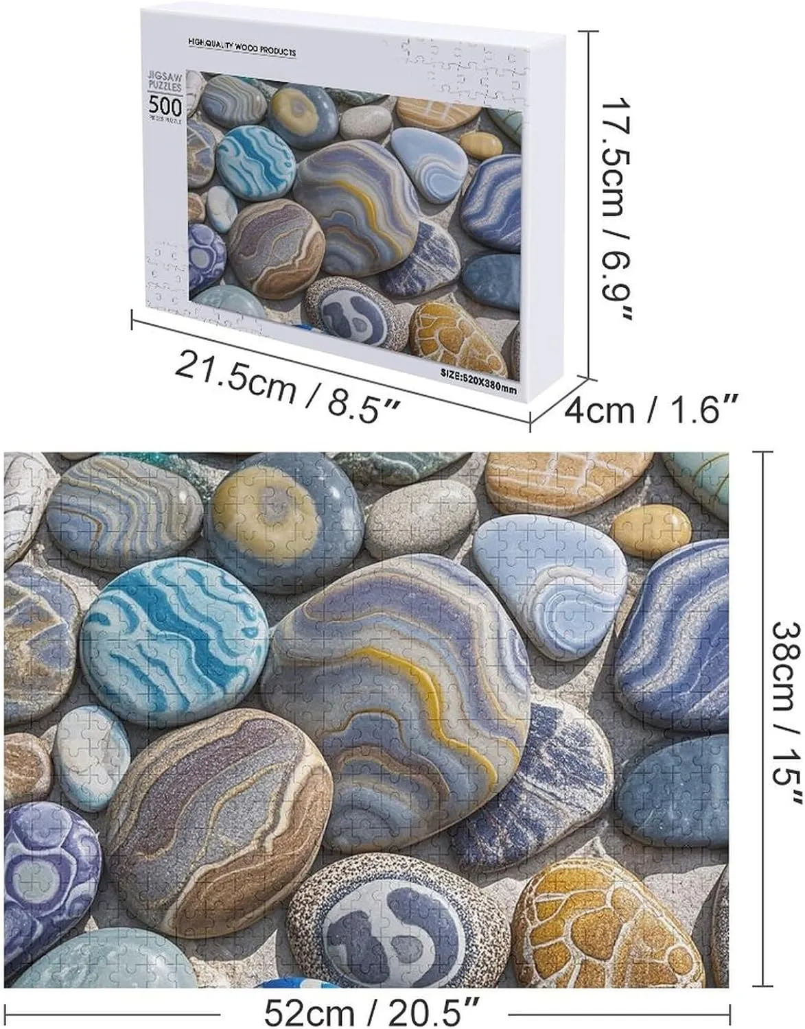 Puzzle from Pictures Petoskey Stone Puzzles for Adults Family Birthday Valentine's Day Gifts Jigsaw Puzzle from Photos paperback denomination chafe 300/500/1000 Pieces Personalized Wooden Picture Puzzles Custom 