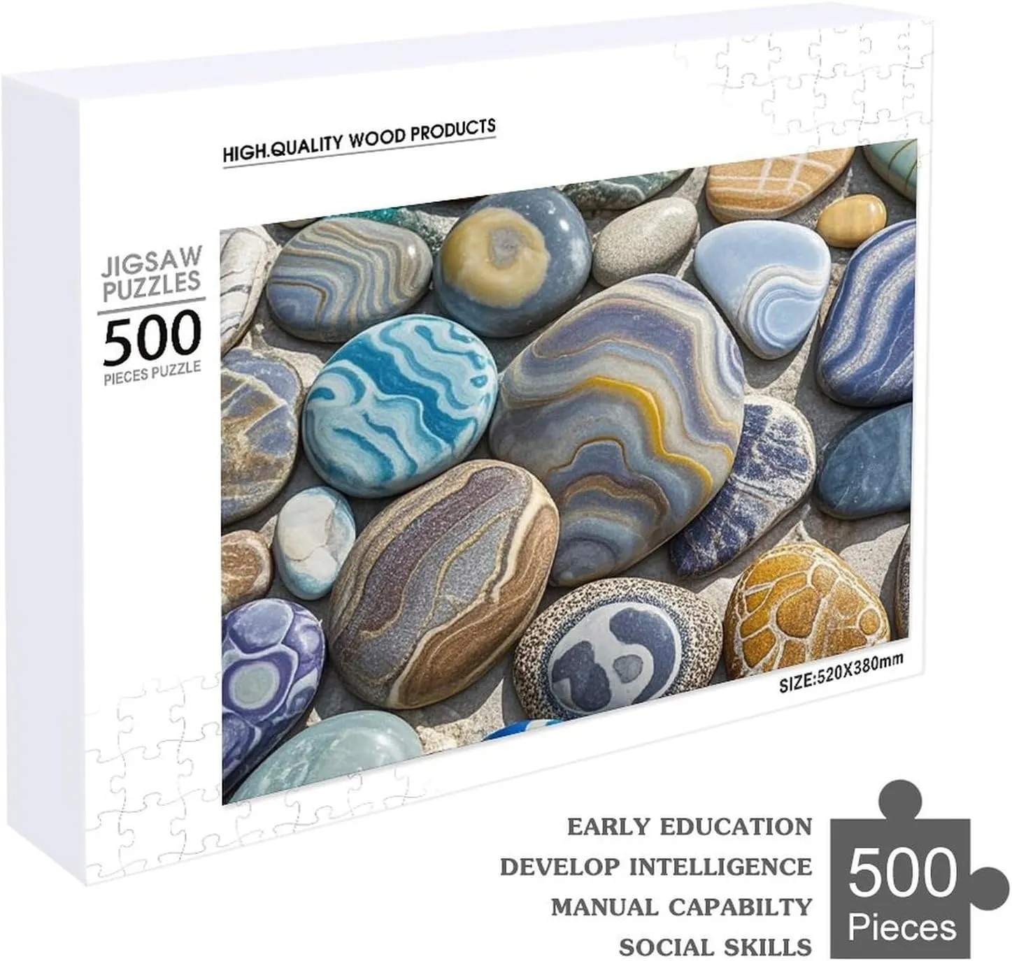 Puzzle from Pictures Petoskey Stone Puzzles for Adults Family Birthday Valentine's Day Gifts Jigsaw Puzzle from Photos paperback denomination chafe 300/500/1000 Pieces Personalized Wooden Picture Puzzles Custom 