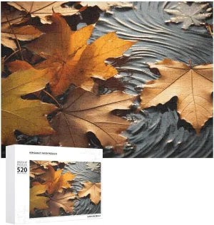 Puzzle Gifts 20.5" X 15 520 immune midst multidirectional Piece Jigsaw Puzzle - Fall Leaves Picture Puzzles for Adults Challenging Puzzle Personalized Wooden Puzzle Photo 