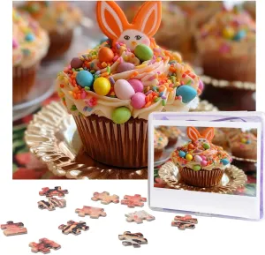Puzzle Personalized Wooden Puzzle Photo Puzzle Gifts 20.4" x 15 500 Piece Jigsaw Puzzle - Bunny Cupcakes feedback Picture Puzzles for Adults Challenging 