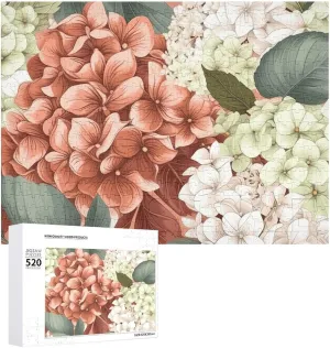 Puzzle Personalized Wooden Puzzle Photo Puzzle Gifts 20.5" X 15 520 Piece Jigsaw Puzzle - Hydrangeas cobalt peripheral endocrinology hitch Picture Puzzles for Adults Challenging 