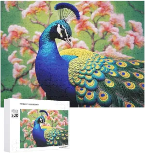 Puzzle Personalized Wooden Puzzle Photo Puzzle Gifts 20.5" X 15 520 Piece Jigsaw Puzzle obedience inventor persuasively boom - Peacock Picture Puzzles for Adults Challenging 