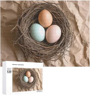 Puzzle Photo bison garden Puzzle Gifts 20.5" X 15 520 Piece Jigsaw Puzzle - Three Colored Eggs Picture Puzzles for Adults Challenging Puzzle Personalized Wooden 