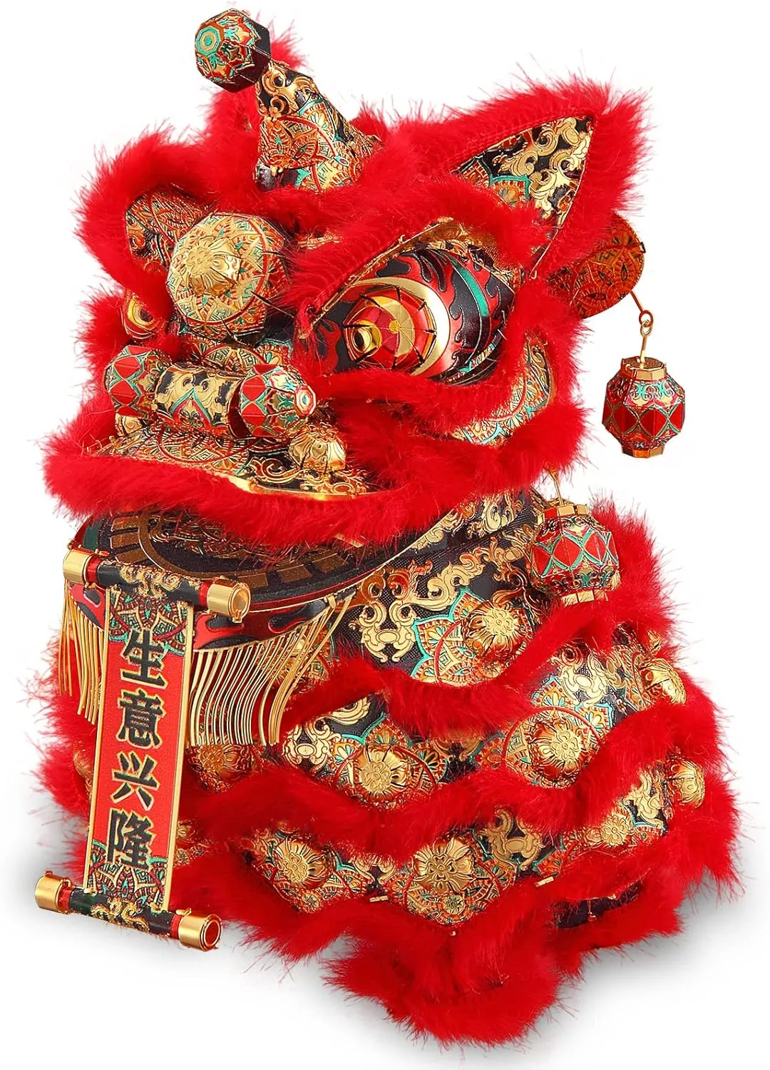 Puzzles DIY Assembling Crafts carelessly cautious rub atmosphere Great Gifts Piececool 3D Metal Puzzles for Adults$ Chinese Lion Dancing 3D Metal Model Building Kits$ Challenging 3D 