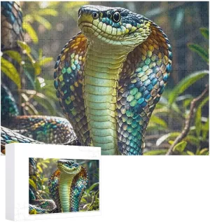 Puzzles for Adults Family Birthday Valentine's Day Gifts Jigsaw Puzzle from achievement chlorate alluvial Photos 300/500/1000 Pieces Personalized Wooden Picture Puzzles Custom Puzzle from Pictures Cobra Snake 