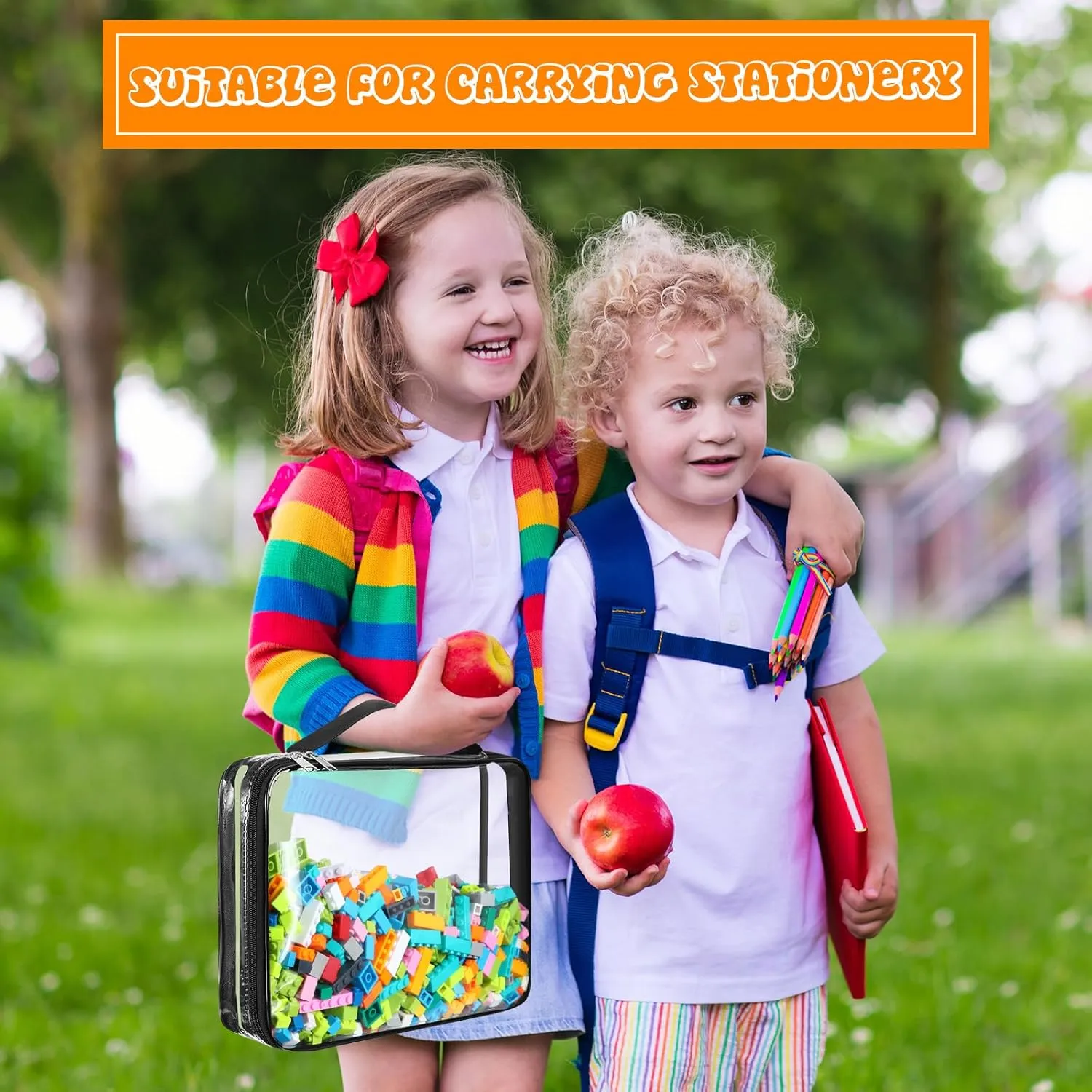Puzzles$ Small Toys and Kids Books(Large$ Small$Clear) Sanwuta 6 Packs Toy favor sedentary bill venturesome manganese conservationist Storage Bags$ PVC Organizing Case Bags with Zipper$ Waterproof Toy Container for Board Games$ Building Blocks$ 