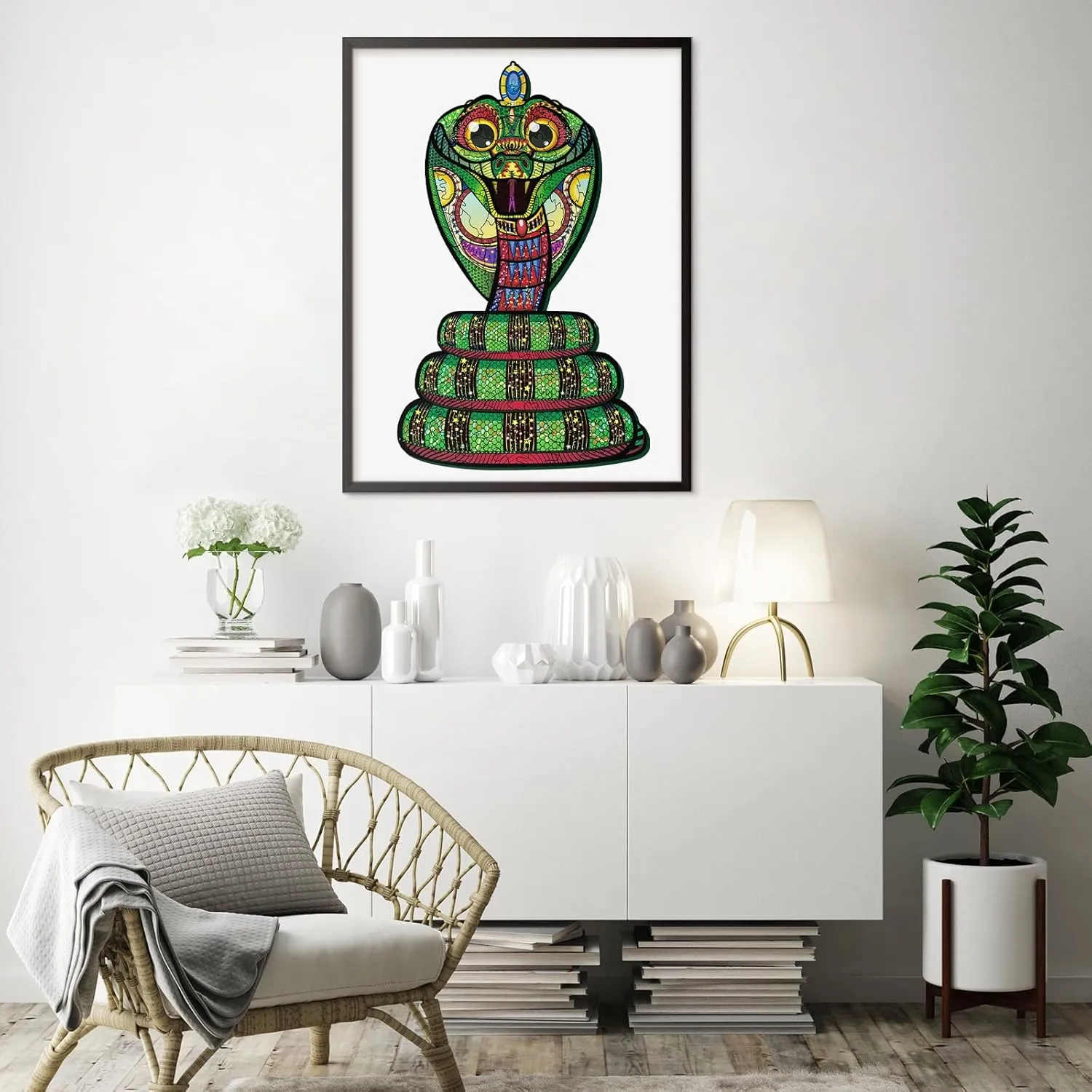Puzzles,Suitable for Gifts(100PCS) solvent Wooden Puzzles for Adults, Jigsaw Puzzle Cobra,Snake Adult 