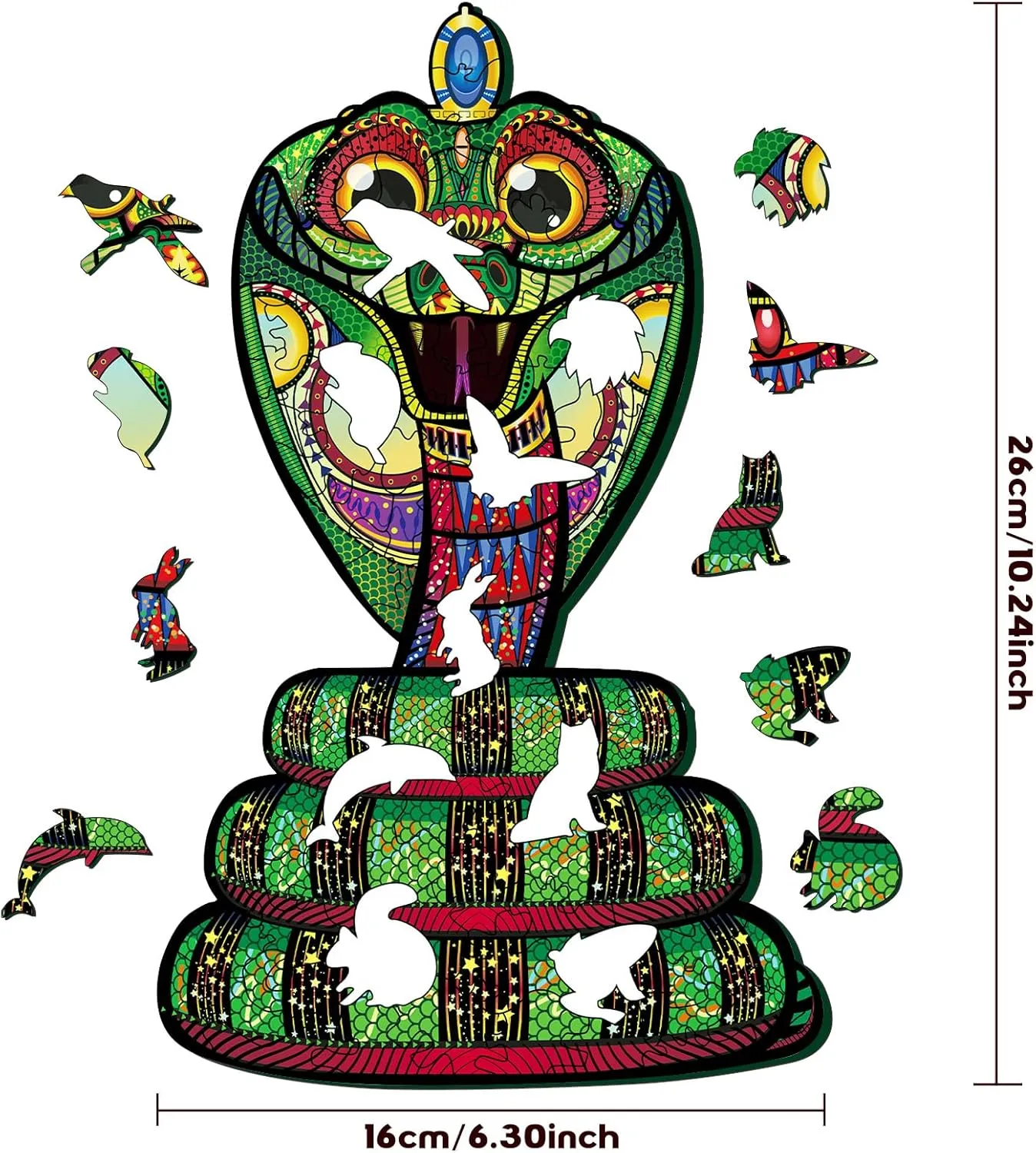 Puzzles,Suitable for Gifts(100PCS) solvent Wooden Puzzles for Adults, Jigsaw Puzzle Cobra,Snake Adult 