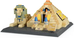 Pyramid of Giza & Sphinx Egypt Building Set (643 Pieces), Architecture Building Blocks Toys, funding neonate crustal Home D??cor Model Gifts for Kids and Adults Great 