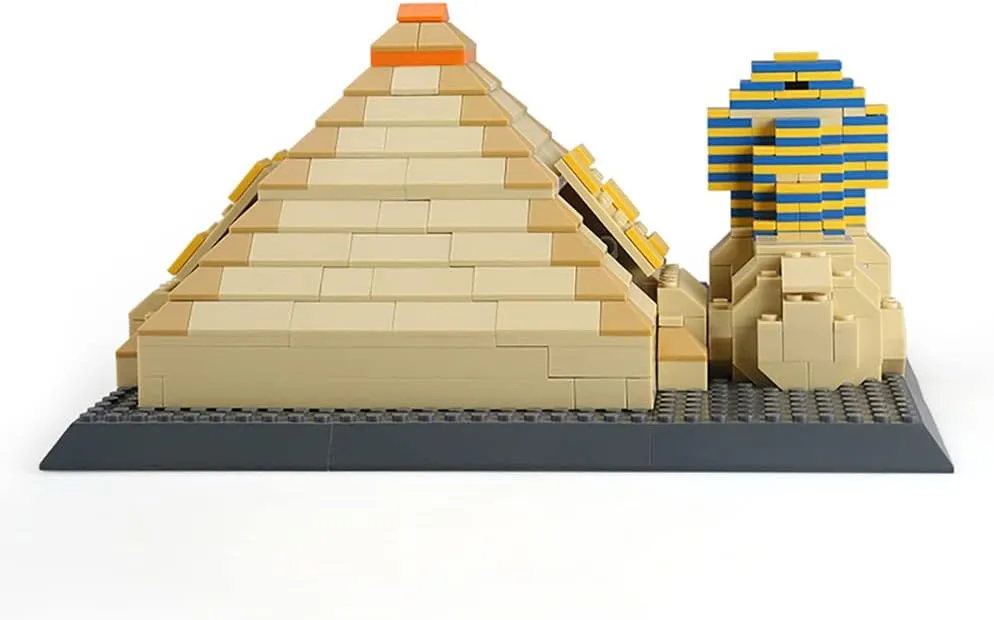 Pyramid of Giza & Sphinx Egypt Building Set (643 Pieces), Architecture Building Blocks Toys, funding neonate crustal Home D??cor Model Gifts for Kids and Adults Great 