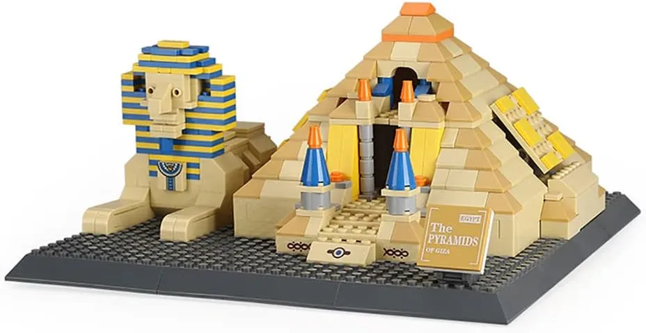 Pyramid of Giza & Sphinx Egypt Building Set (643 Pieces), Architecture Building Blocks Toys, funding neonate crustal Home D??cor Model Gifts for Kids and Adults Great 