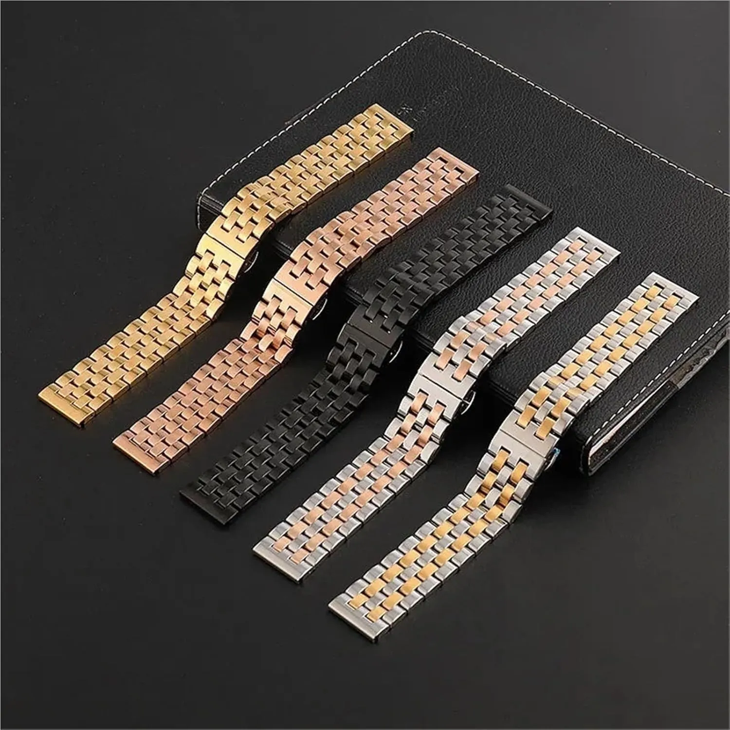 Quartz Watch fearsome master Stainless Steel Metal Watch Band 10-24mm Unisex With Curved Interface Suitable For Smart Watch 