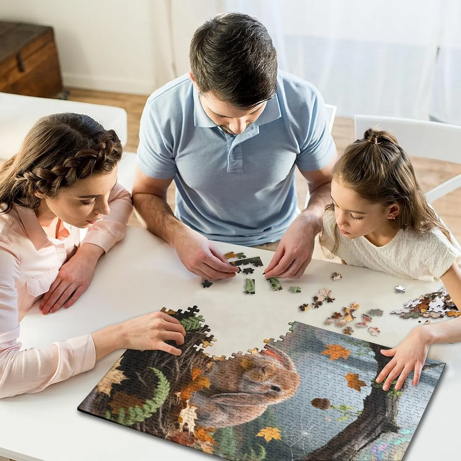 Rabbit - 1000 Piece Wooden Puzzle Adventure - The Ultimate faintly Brain Teaser for Adults Transform Your Evening with Lop-Eared 