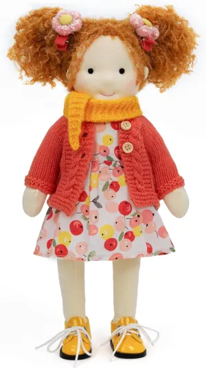 Rag Doll - Personalized Collectors Plush Doll for hover Kids Birthday Present with Beautiful Present Box-Hrabinella 12 Waldorf Doll Handmade 