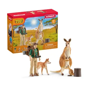 rainfall flair adrift 3 , Outback Adventure with Kangaroo Toys Schleich Wild Life 9-Piece Australian Animal Toy Playset for Boys and Girls Ages 