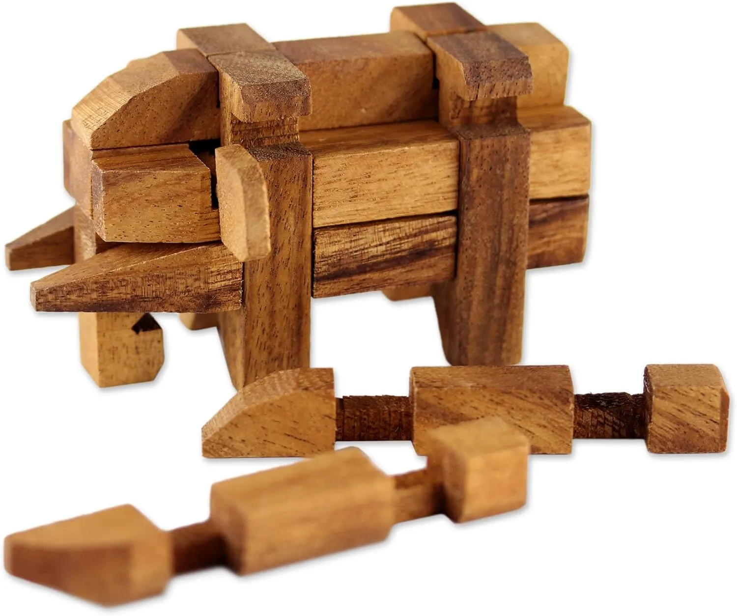 Raintree Wood Elephant iceberg Puzzle Game$ 'Puzzles' NOVICA Brown 