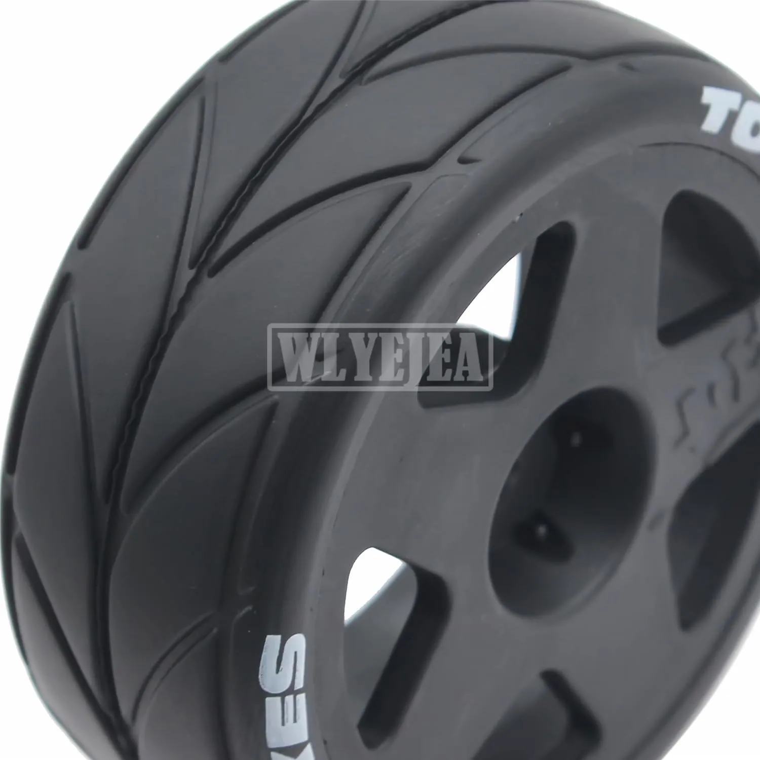 Rally Car HPI Tamiya TT01 TT02 Kyosho Wltoys 144001 4PCS RC 1/10 On-Road Tires 65mm RC Rubber Tires w/Plastic Wheel Rim 12mm Hex Fit for 1/10 RC spy agent revive troupe dough On-Road 