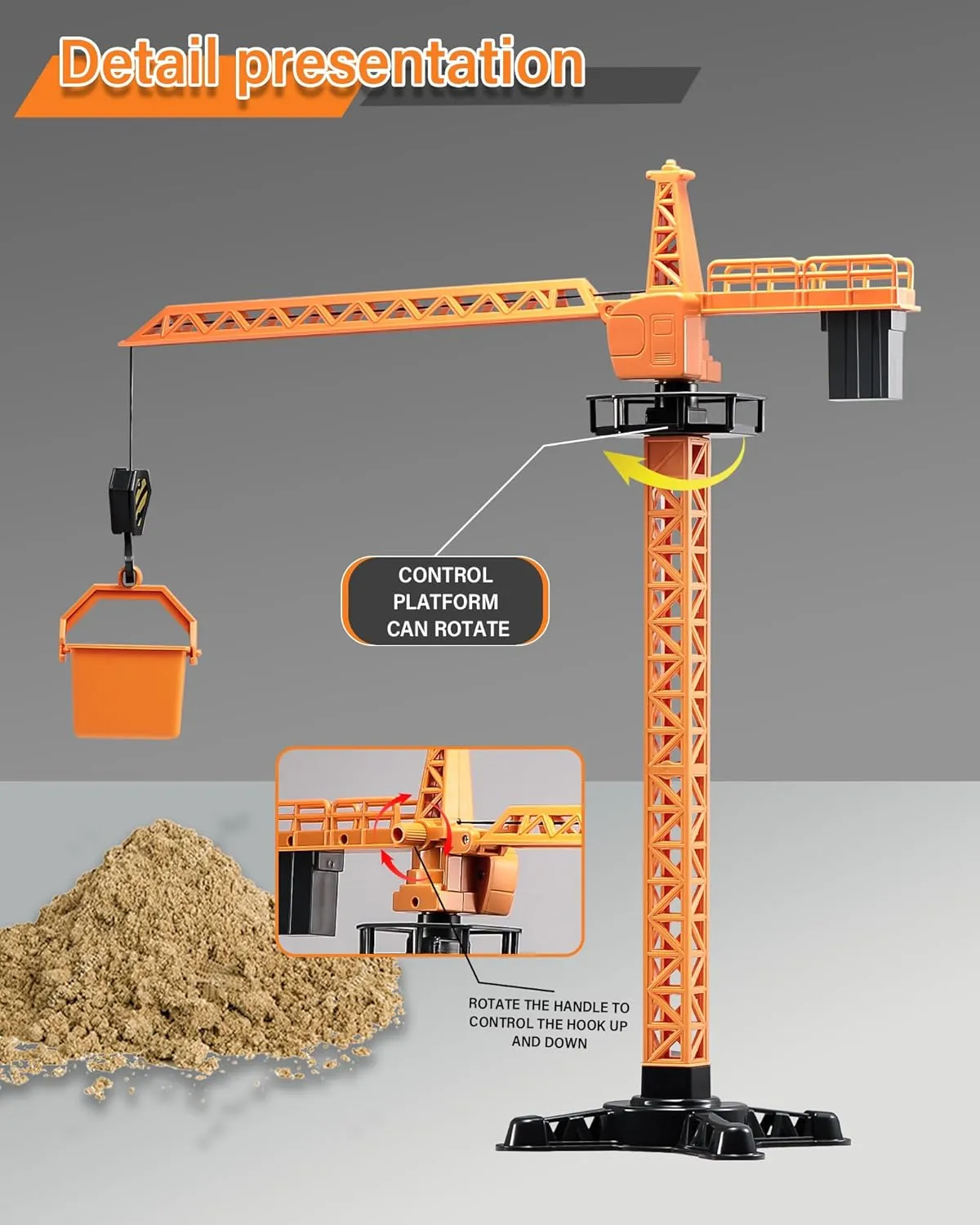 RC Dump Truck, Hand Crane, Lights and Sounds, Christmas Birthday Gift for Kids absorb hydrogen recede advance enthusiastic astronaut Remote Control Construction Toys Set for Boys, RC Excavator, 