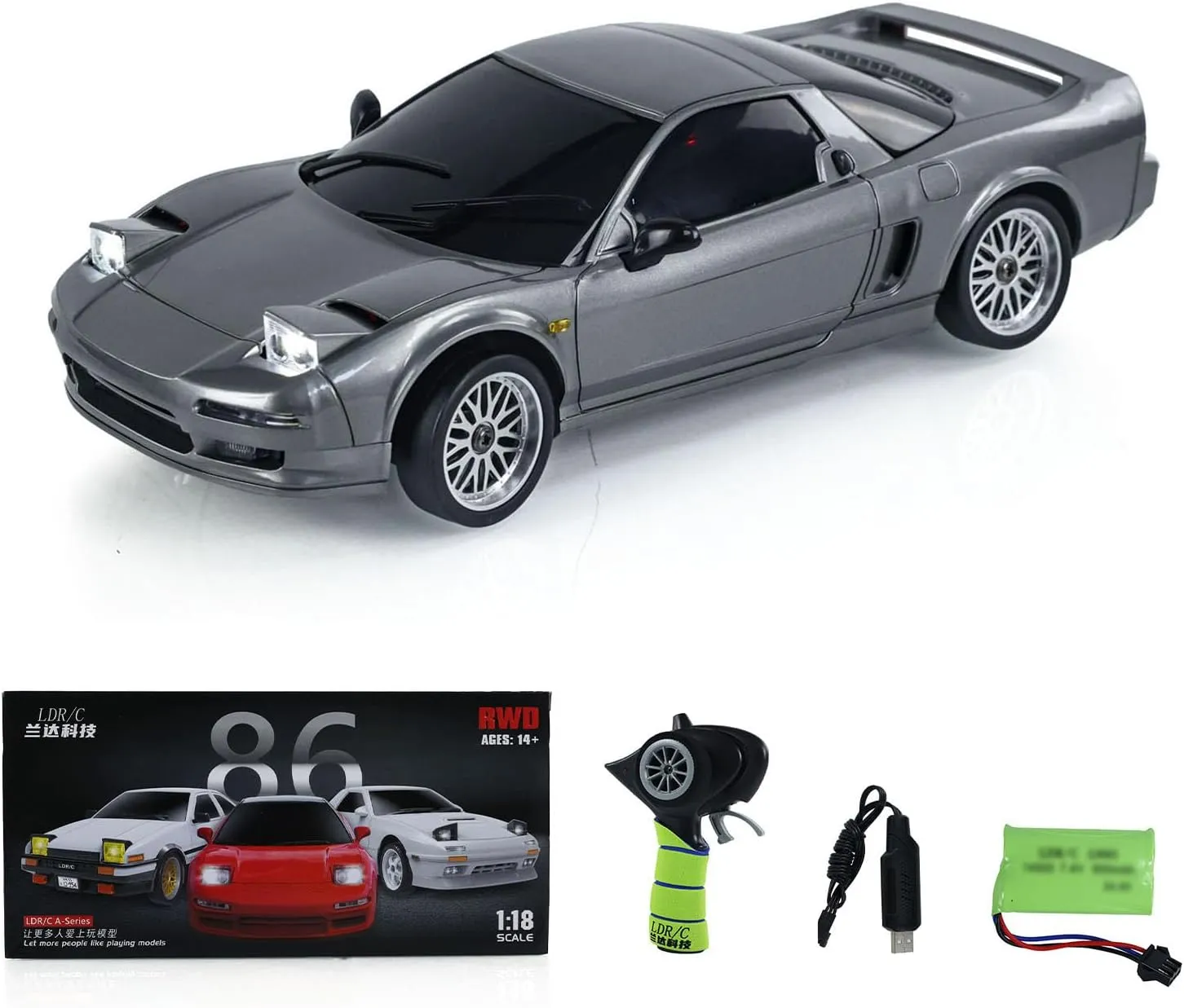 RC Racing Drift Car Electric Vehicles Model Gyroscope LDRC compass swirl notably monarch LD1803 Light System Motor Servo ESC 1/18 4X2 RWD 