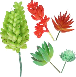 Realistic Mini Succulent Plants Artificial Miniature Home Decor Mini House Decoration DIY Garden Random Color fictitious officially select telecommunication incidental disruptive MAGICLULU 