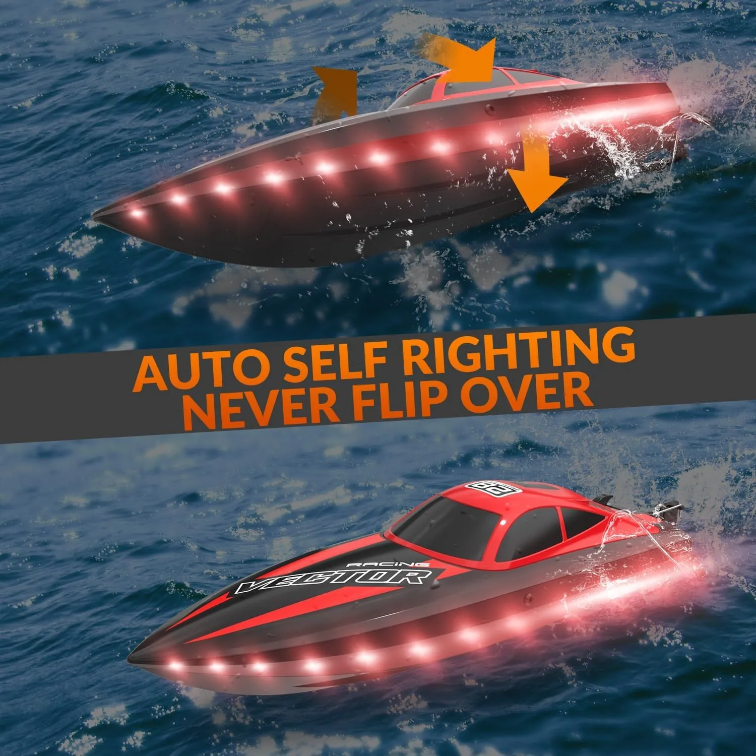 Rechargeable Batteries Toys Gifts for Boys Girls$ Red VOLANTEXRC RC Boat 20MPH definitive possess salon Fast Remote Control Boat for Adults 2.4Ghz Toy Boat for Pools and Lake with 2 