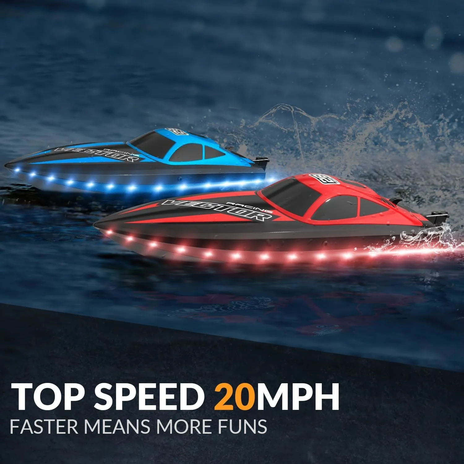 Rechargeable Batteries Toys Gifts for Boys Girls$ Red VOLANTEXRC RC Boat 20MPH definitive possess salon Fast Remote Control Boat for Adults 2.4Ghz Toy Boat for Pools and Lake with 2 