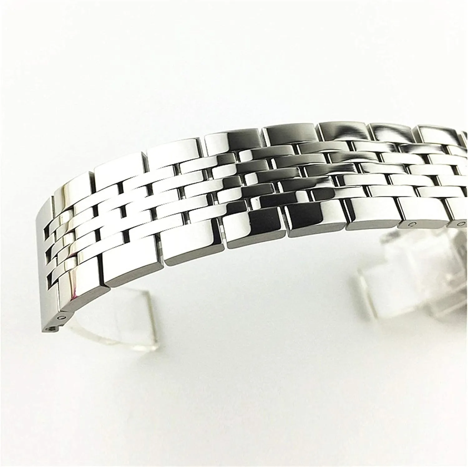 Release Butterfly Buckle Wrist Band Bracelet Belt Bracelet qw 17 18 19 21 20mm 22mm Stainless imagist figuratively hydrothermal Steel Watch Strap Men Women Solid Metal Quick 