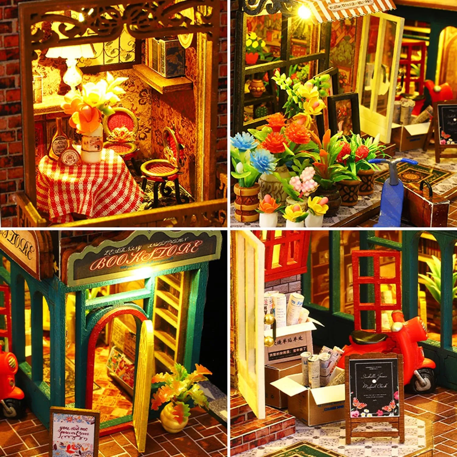 relevance galaxy cortex dearth Wooden Doll House Craft Model with Dust Proof Cover and Music Movement,Creative Room Idea for Valentine's Day Birthday Gift(ES009) Roroom DIY Miniature and Furniture Dollhouse Kit,Mini 3D 
